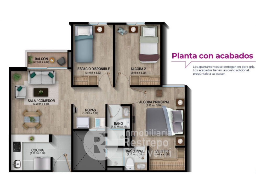Apartamento para estrenar en venta, Cajicá, Cundinamarca