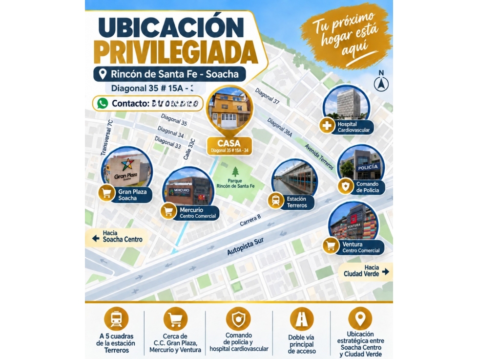 VENTA DE CASA SOACHA-RINCÓN DEL SANTAFÉ - 5