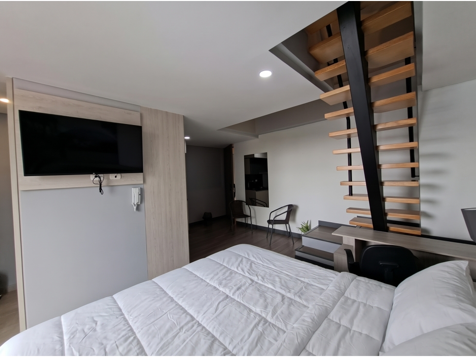 APARTAESTUDIO CON TERRAZA EN RENTA AMOBLADO SANTA BARBARA CAV — foto 4