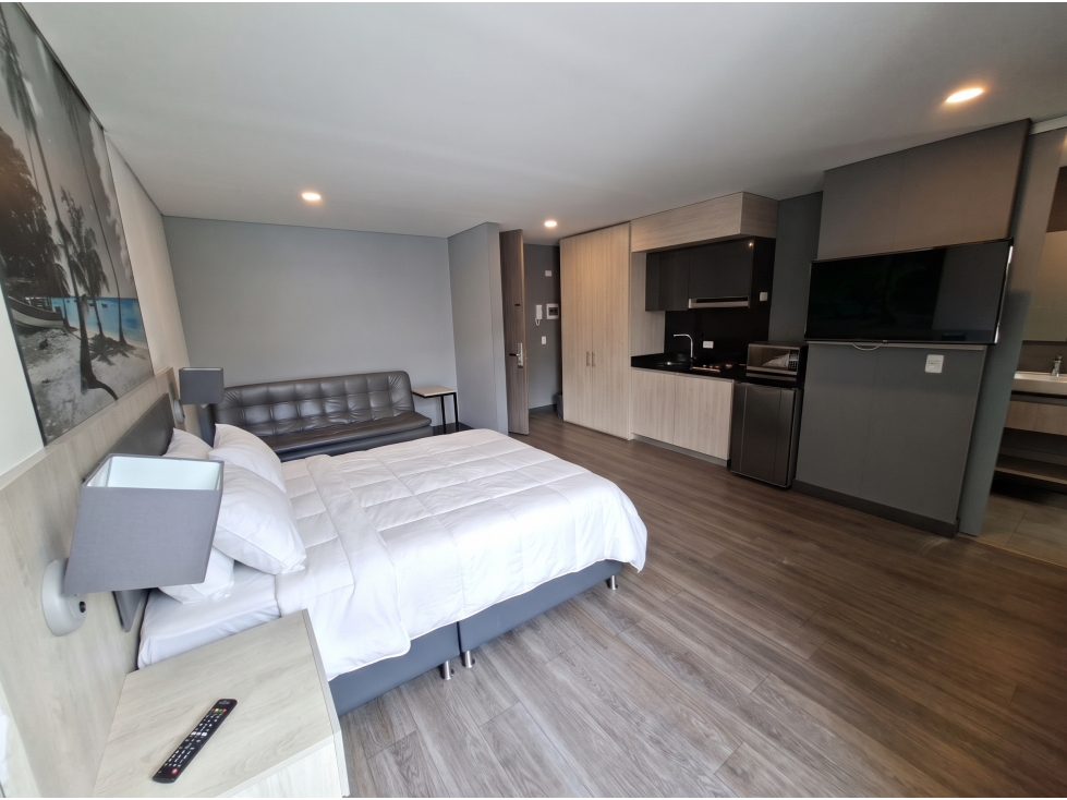 APARTAESTUDIO CON BALCON EN RENTA AMOBLADO SANTA BARBARA CAV — foto 5