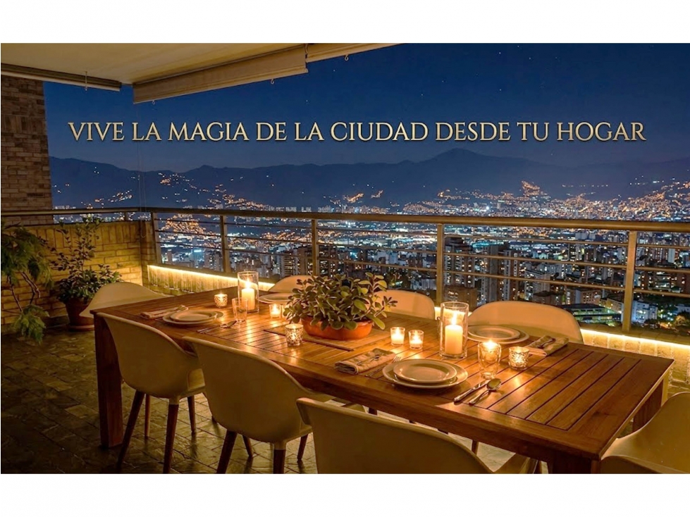 Venta apartamento Medellín Poblado calera 307 m2 vista panorámica