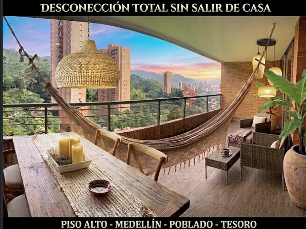 venta apartamento Medellín poblado tesoro 245 m2 luxury piso alto