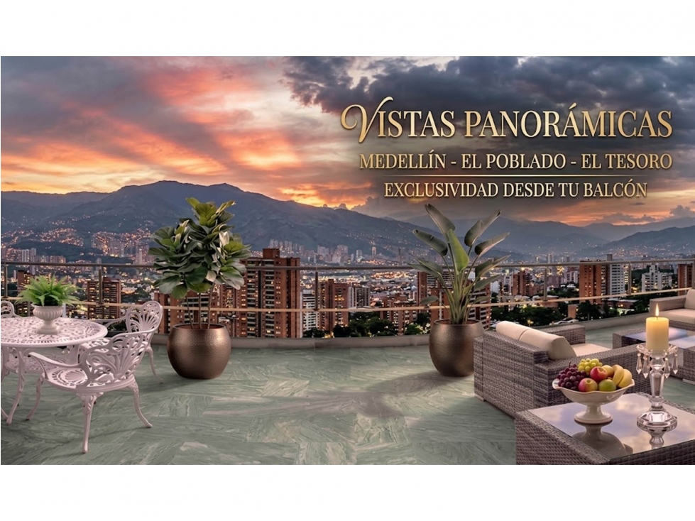 venta apartamento Medellín poblado superior luxury vista panorámica