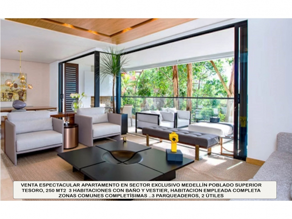 Venta apartamento Medellín poblado tesoro oportunidad lujo luxury