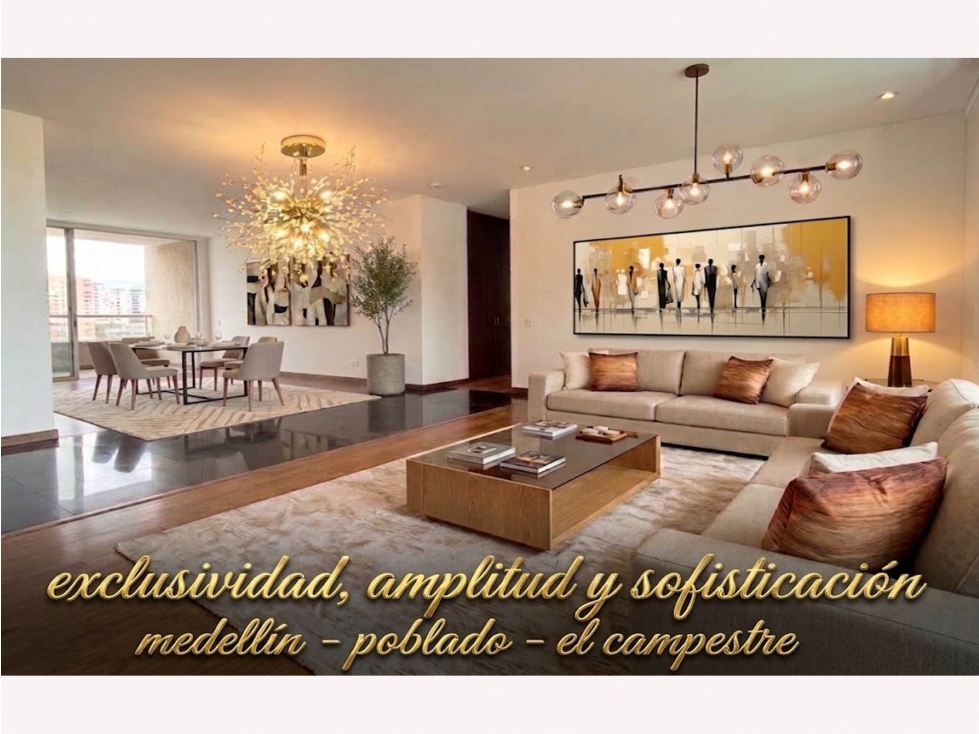 Venta Apartamento Medellín poblado lujo moderno luxury 192 mt2 vista
