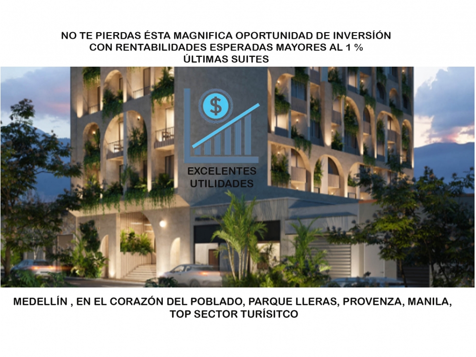 Venta suite hotelera lleras provenza Medellín poblado rentabilidad