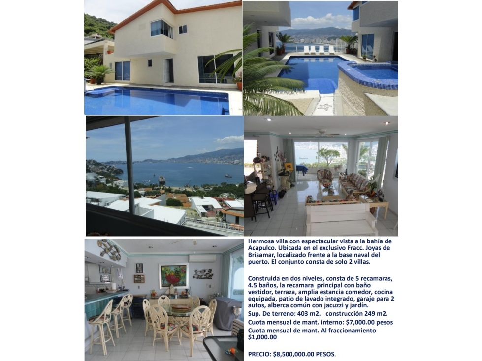 VENT VILLA JOYAS DE BRISAMAR ACAPULCO EXCELENTE UBICACION Y VISTA — foto 5