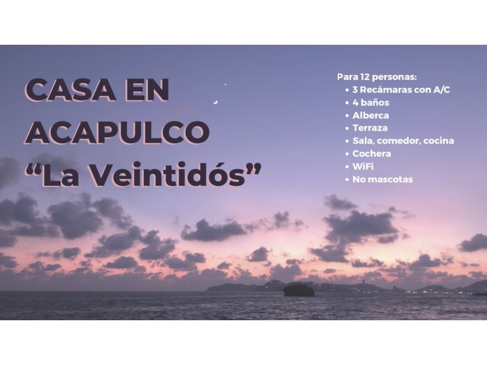 RENTA POR NOCHE CASA AMUEBLADA COSTA AZUL ACAPULCO COMODA Y AGRADABLE — foto 4