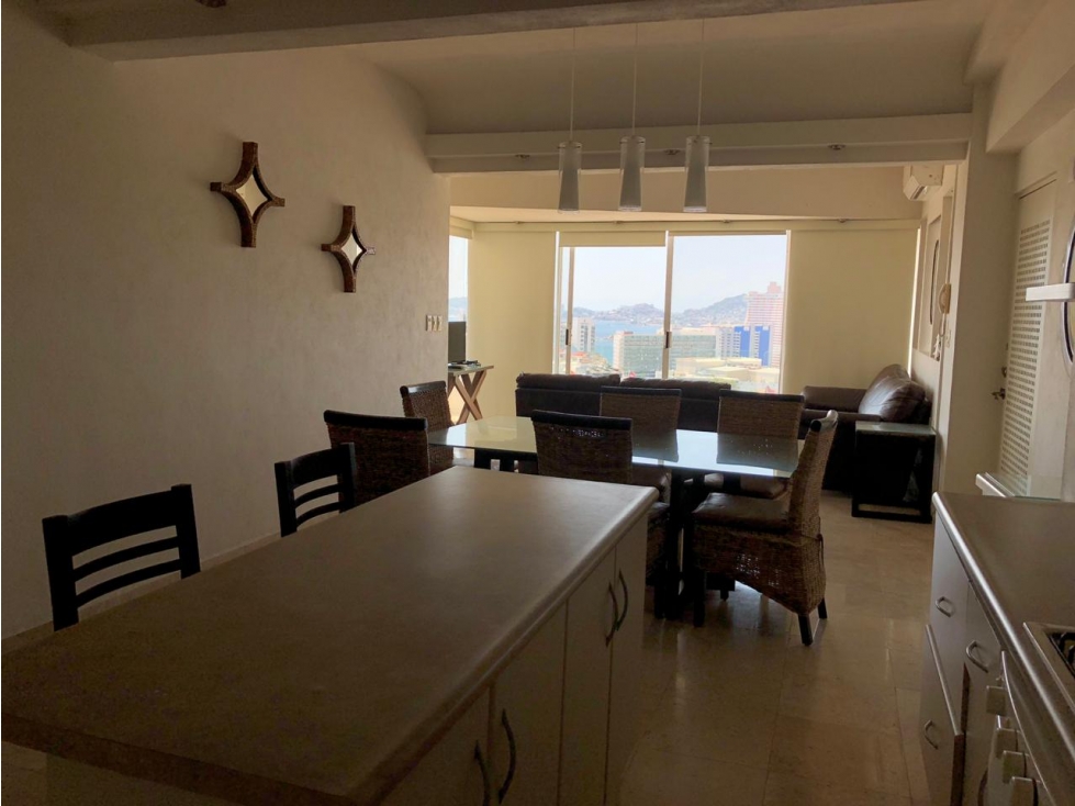 RENTA DPTO AMUEBLADO 3REC CONDESA FARALLON ACAPULCO MUY AMPLIO — foto 6