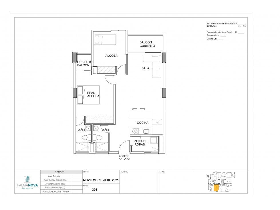 A0473. Vendo! Apartamento 2 habitaciones nuevo y parqueadero El Retiro