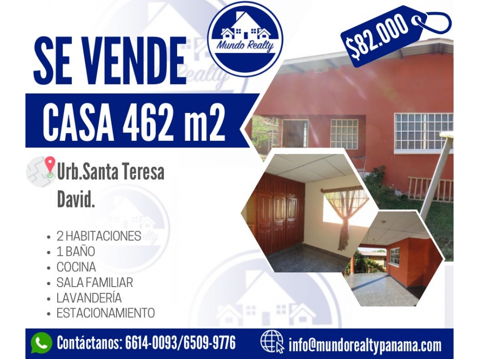 Casa en Venta, Urb Santa Teresa, David