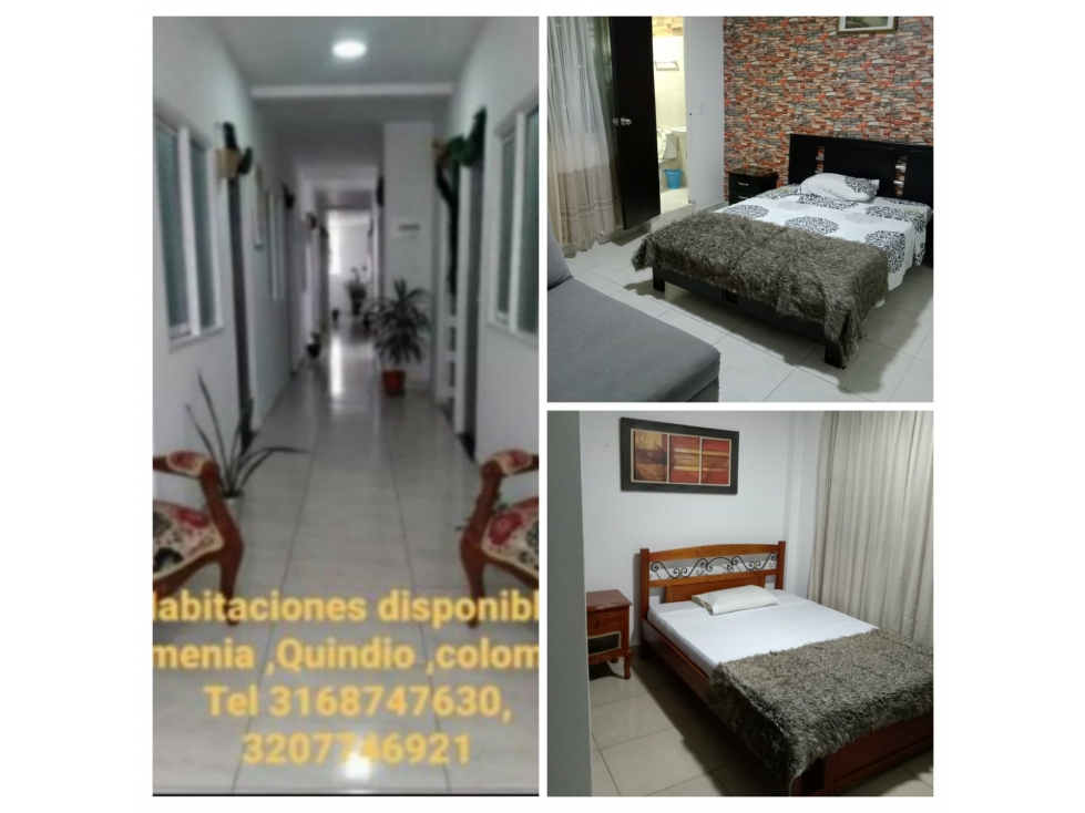 SE RENTAN HABITACIONES ARMENIA QUINDIO COLOMBIA 3168747630