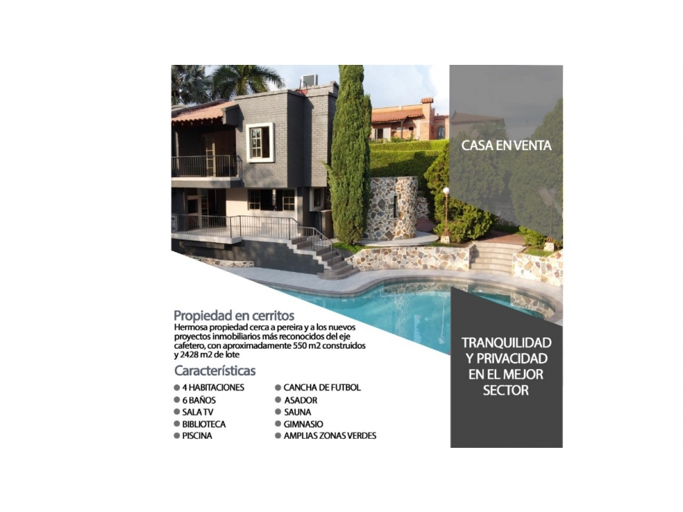 VENTA-RENTA DE CASA CAMPESTRE, CERRITOS, EL TIGRE, PEREIRA, COLOMBIA. — foto 2