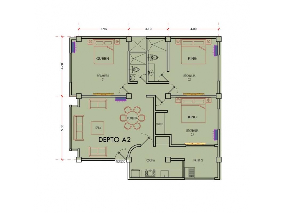 4 DEPARTAMENTOS EN VENTA CONDOMINIO PORTOZUL, SAHUAYO MICHOACAN — foto 3