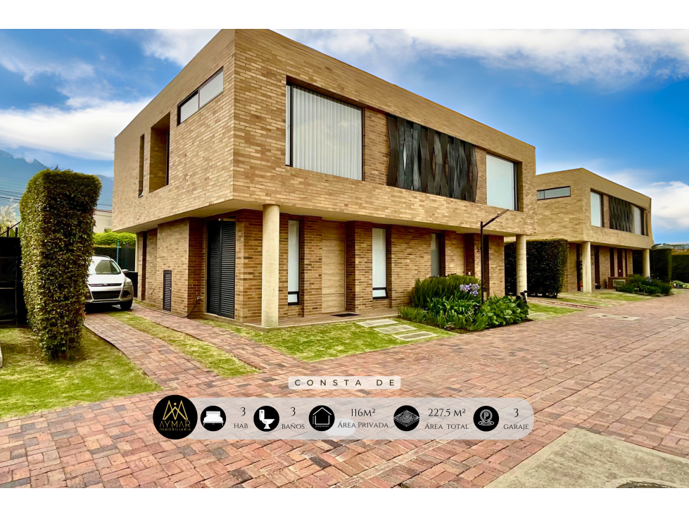 CASA ESQUINERA PARA VENTA DE DOS NIVELES EN CHÍA