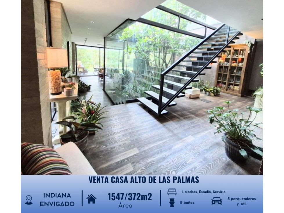 Exclusiva CASA en El Alto de las Palmas, Poblado, Antioquia 2 Niveles