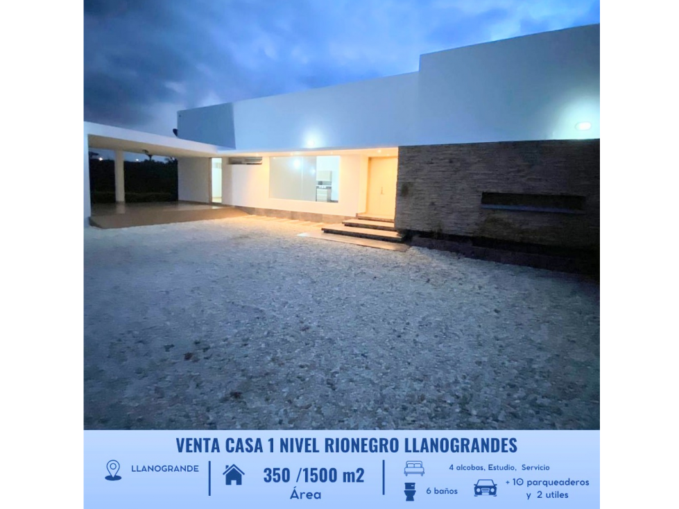 Venta Casa en Llanogrande Rionegro Antioquia.1 nivel