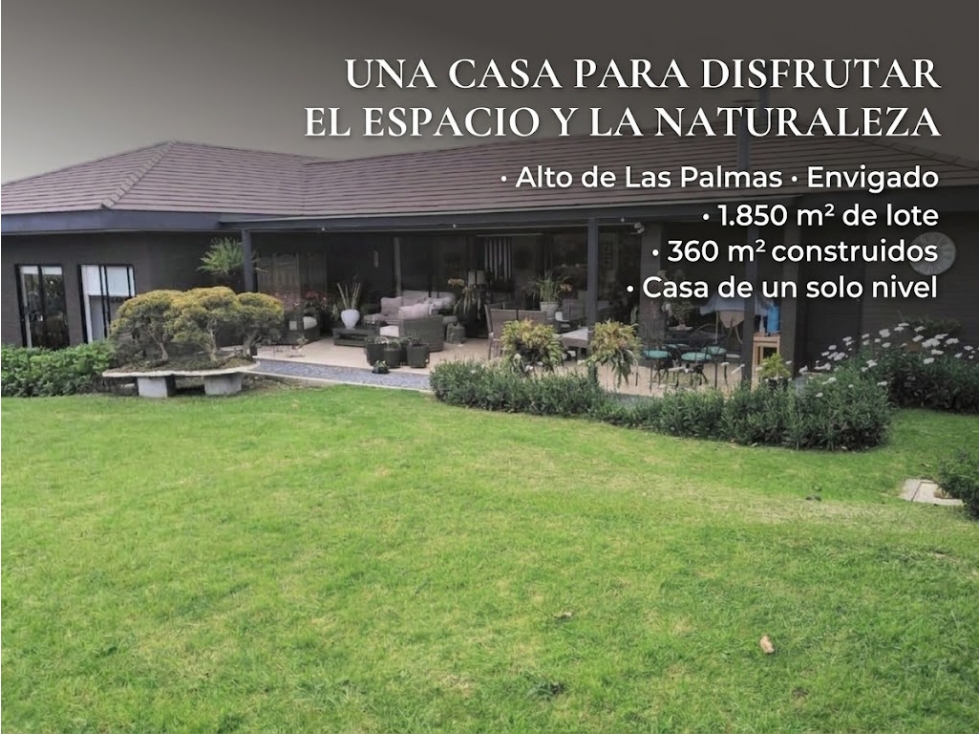 Casa en Venta Alto de Las Palmas, Envigado 1850 m2