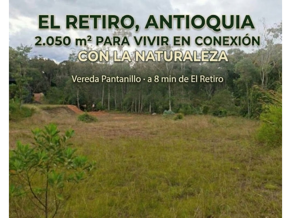 Lote en venta en Pantanillo El Retiro, Antioquia 2.050 m²