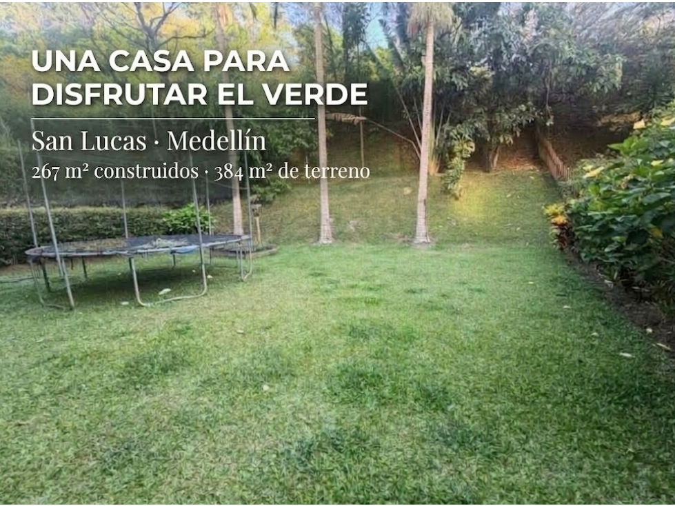 Casa en venta en San Lucas Drive, Medellín 2 Niveles 267 m² / 384 m²