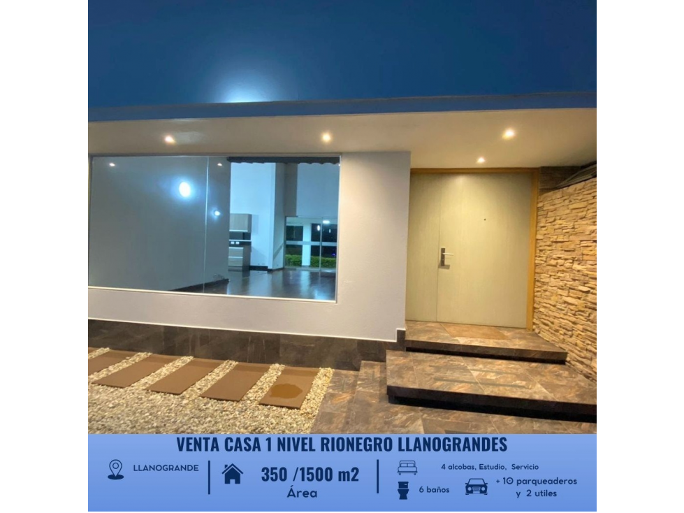 Venta Casa en Llanogrande Rionegro Antioquia.1 nivel - 2