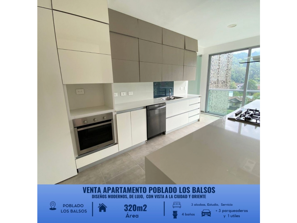 VENTA APARTAMENTO DE LUJO EXCLUSIVO EL POBLADO, LOS BALSOS. — foto 4