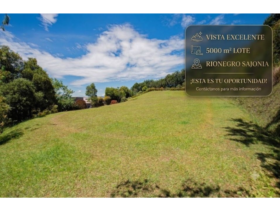 Venta lote en Sajonia Rionegro $1.700 millones, parcelación