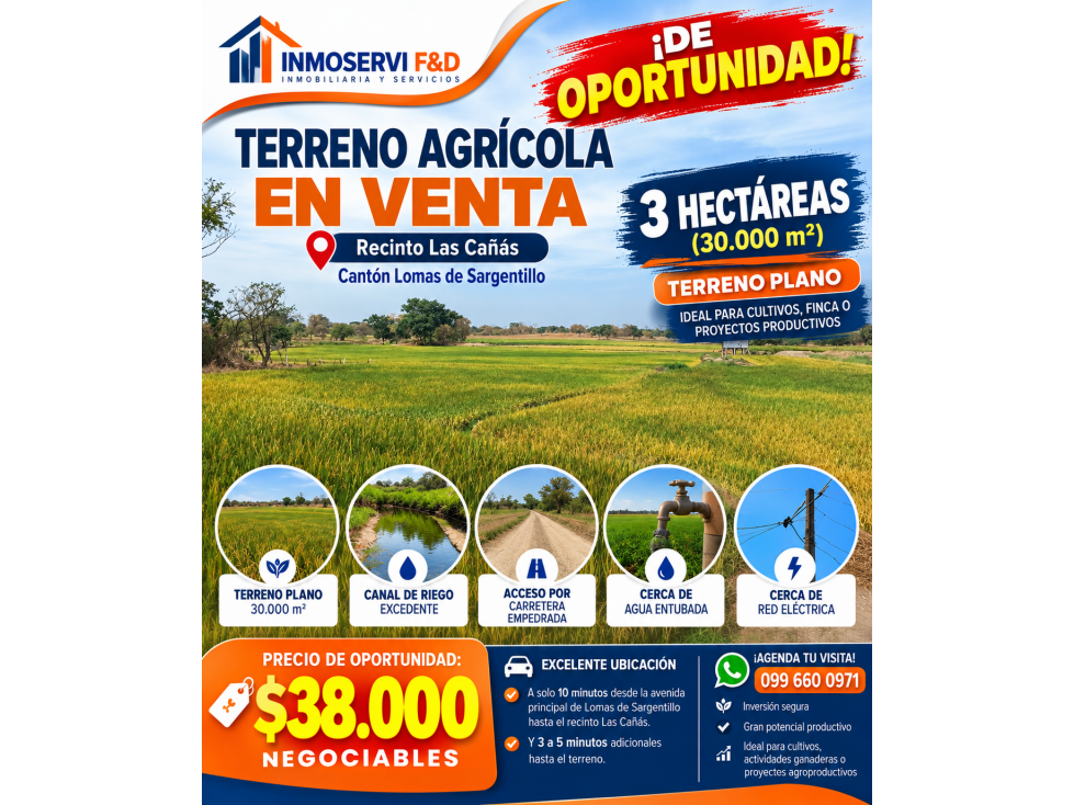 TERRENO AGRICOLA DE OPORTUNIDAD EN LOMAS DE SARGENTILLO - 1