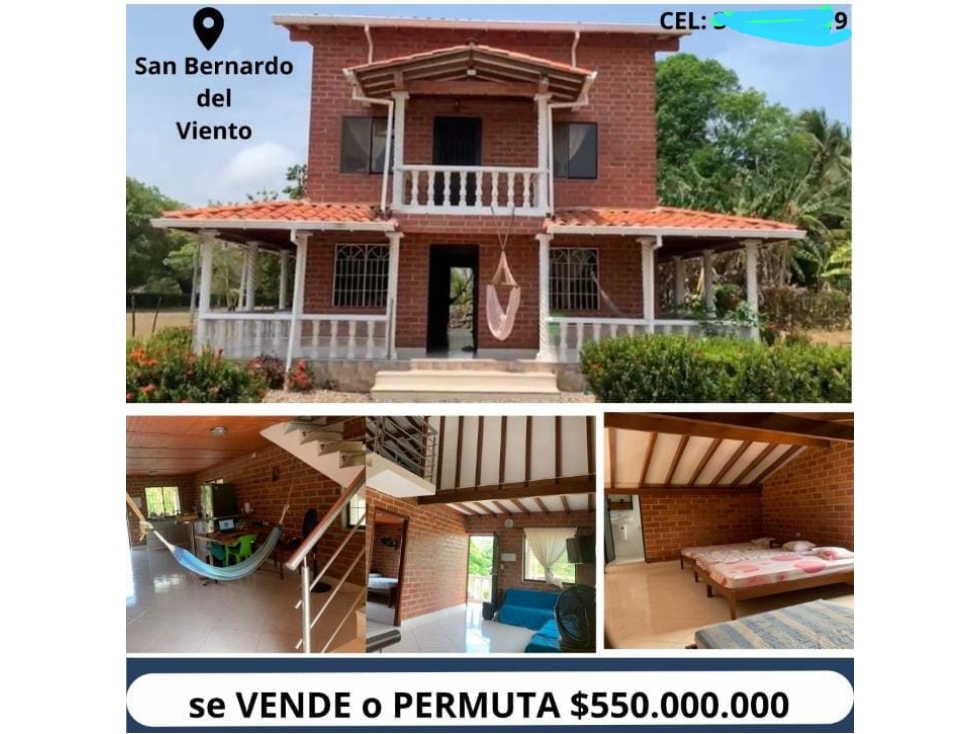 CABAÑA Y LOTE PARA LA VENTA O PERMUTA EN SAN BERNARDO DEL VIENTO - 2