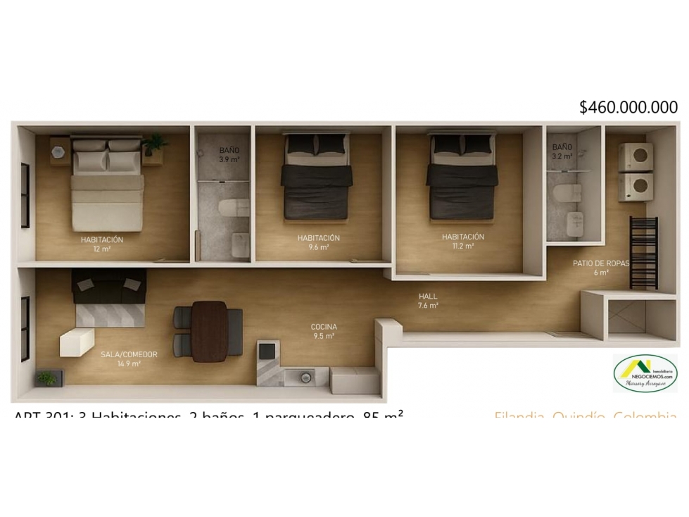 APARTAMENTOS NUEVOS CON PARQUEADERO - 4