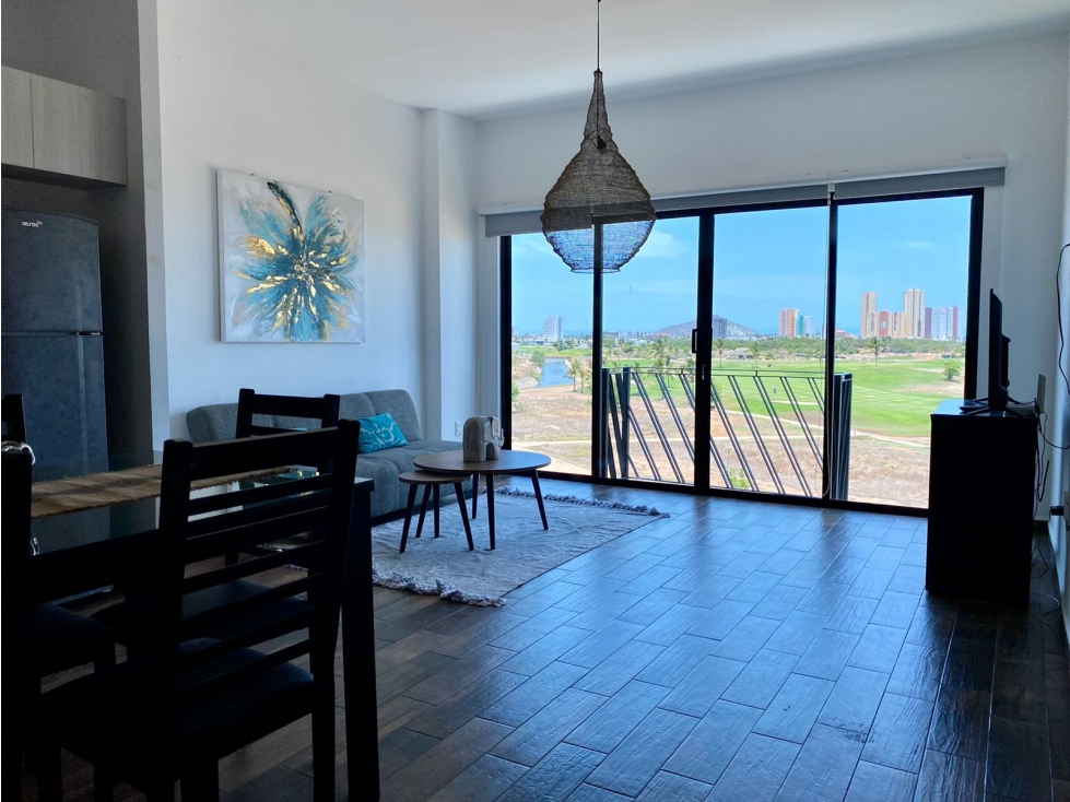 DEPARTAMENTO 2 REC AMUEBLADO VISTA A CAMPO DE GOLF MAZATLAN