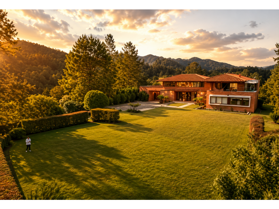 Casa en Envigado Escobero de 8.400 m2, vista y naturaleza.