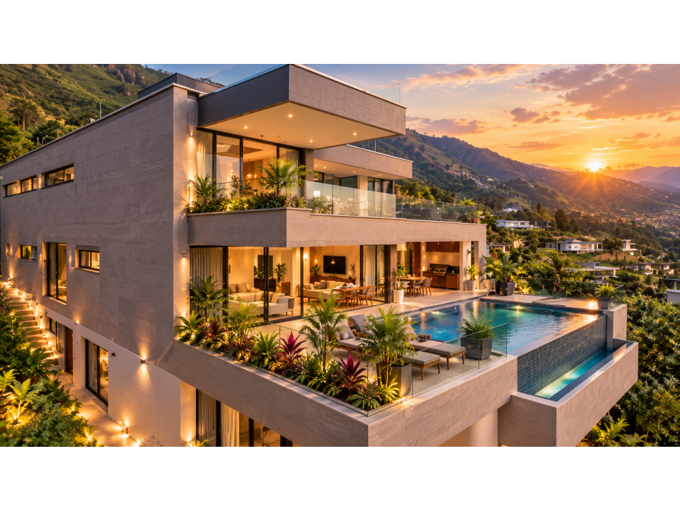 CASA MODERNA CON VISTA Y PISCINA PALMAS (valor 16.500.000.000)