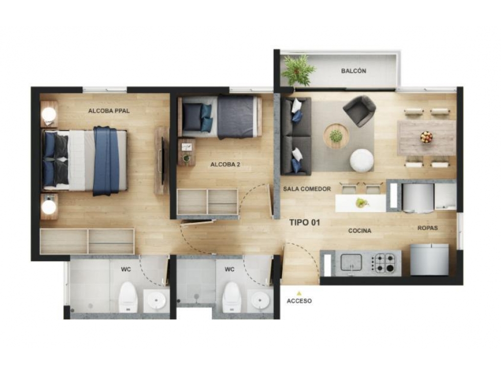 VENTA APARTAMENTO DISTRITO PRIMAVERA, CALDAS, ANTIOQUIA - 1