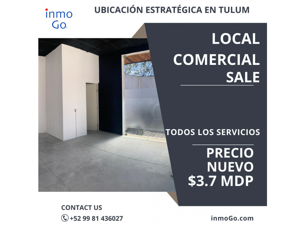 Venta Local comercial Tulum $3.7MDP 23.52 m2 - 2
