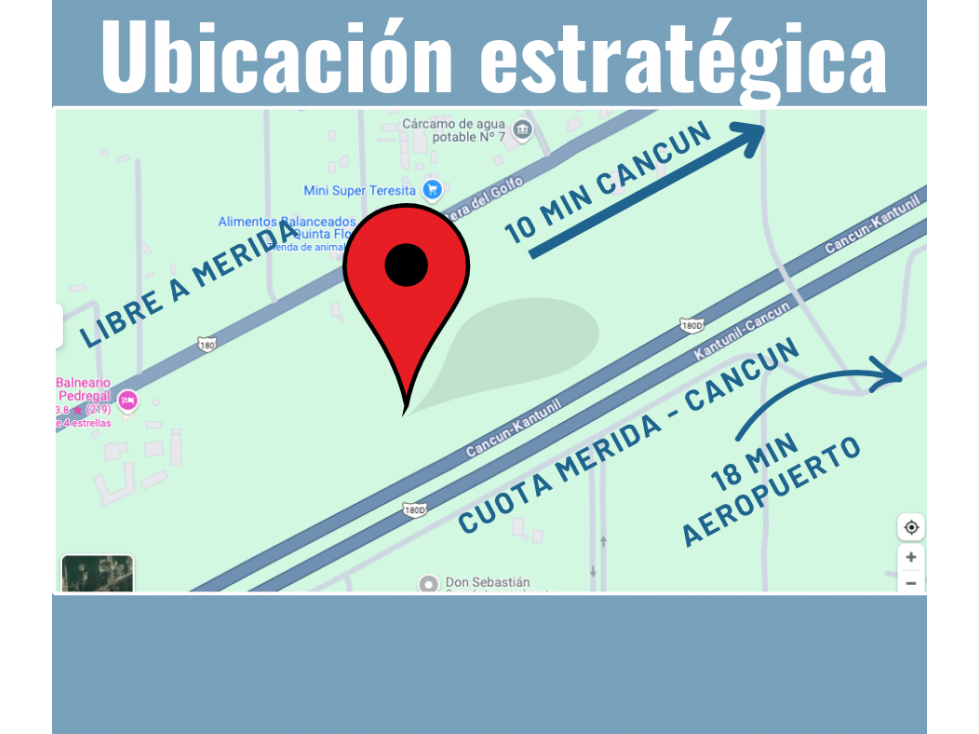 Venta Terreno, $21.5 MDP, Carretera Cancún-Mérida. Ejido V. Bonfil - 2