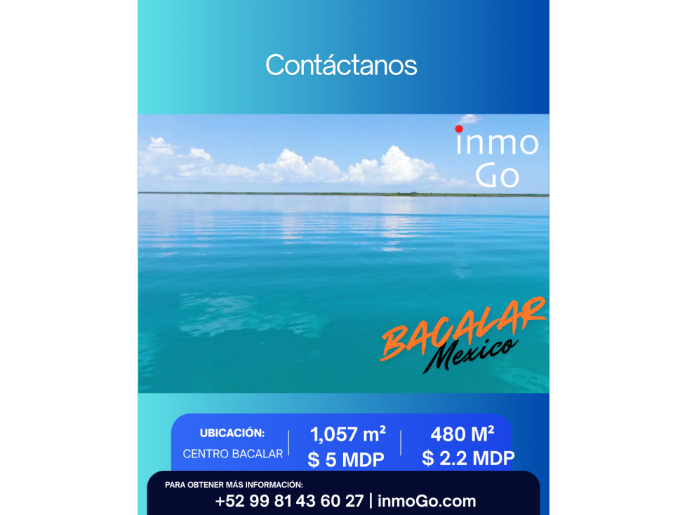 Venta Terreno Bacalar 480 m2 $2.2 MDP - 1