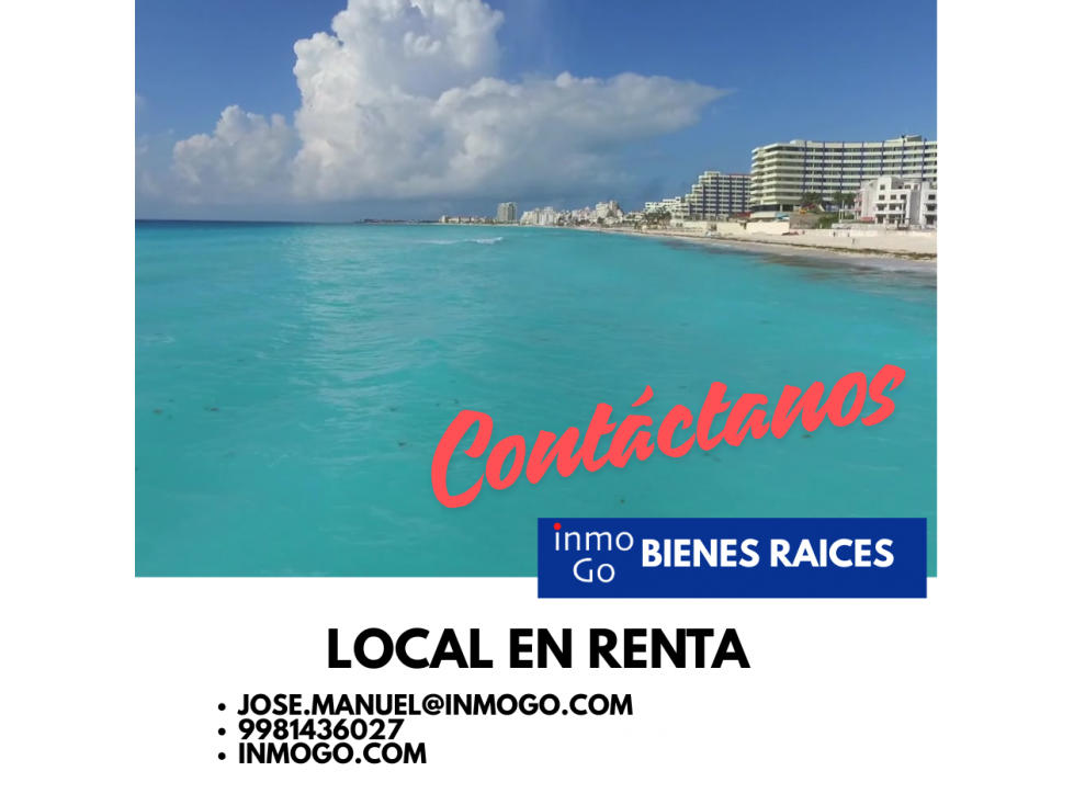 Renta Local Comercial Cancún, Av Tulum Sm 20 $127 mil + IVA - 6