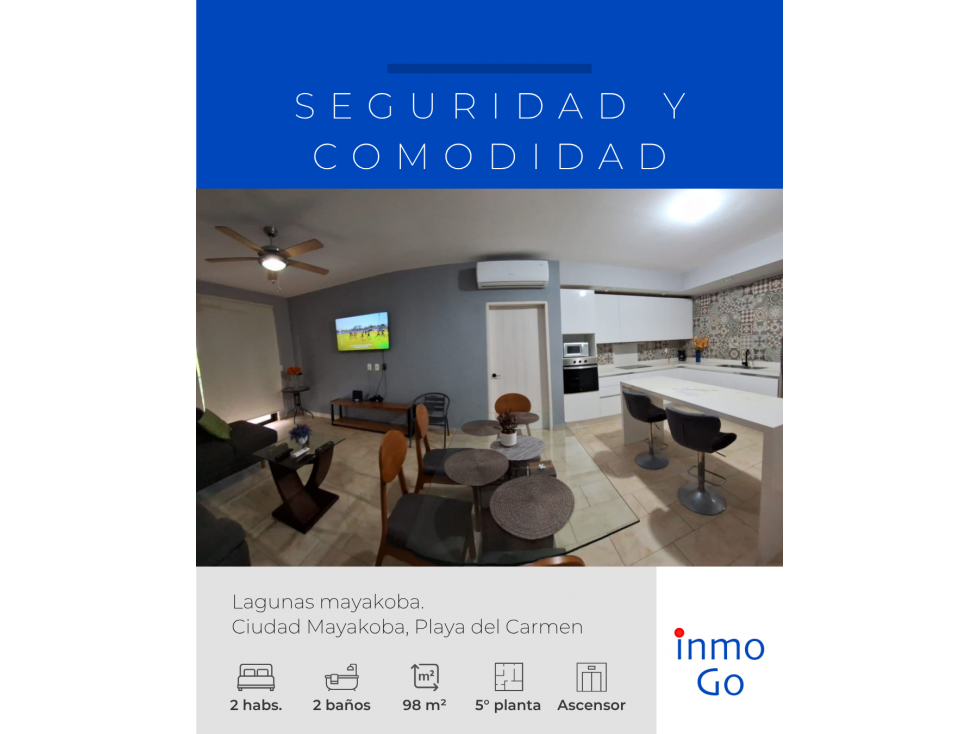 Departamento Renta Amueblado Laguna Mayakoba 2habitaciones $22mil — foto 4