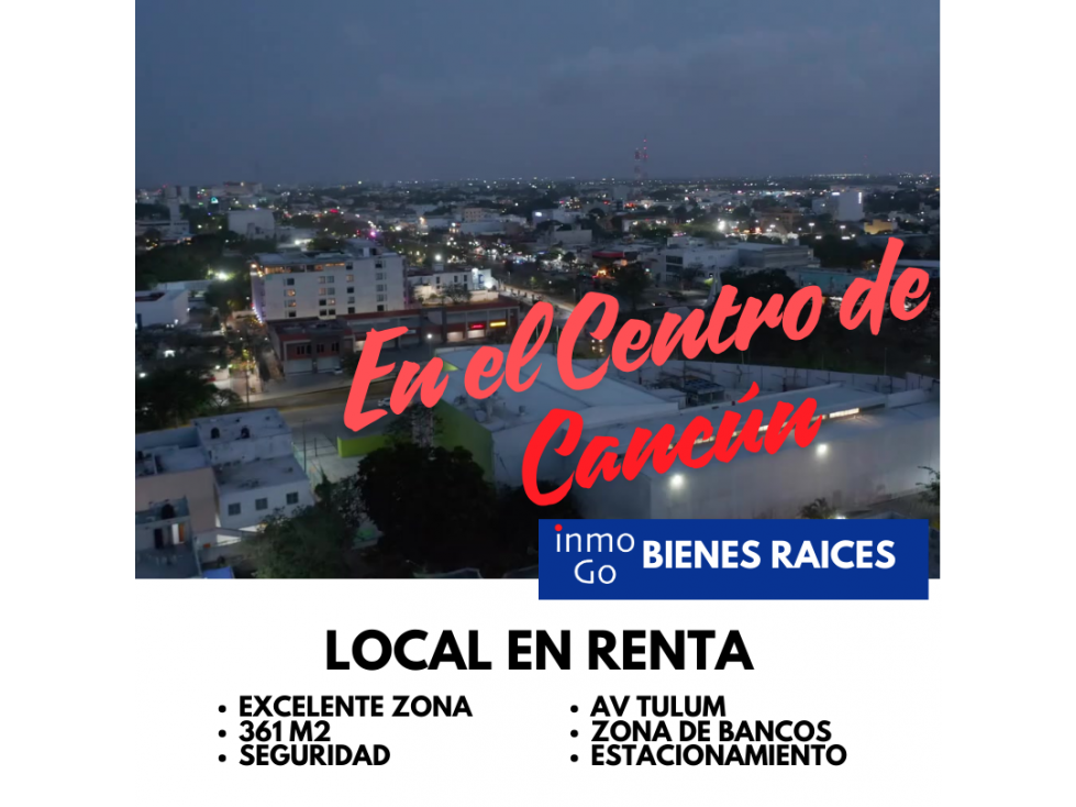 Renta Local Comercial Cancún, Av Tulum Sm 20 $127 mil + IVA - 3