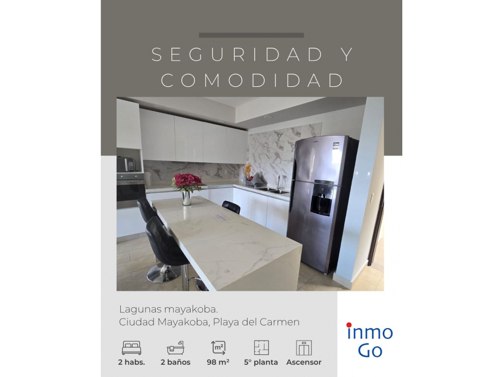 Departamento en Renta Playa del Carmen Mayakoba $23,000 Amueblado — foto 2