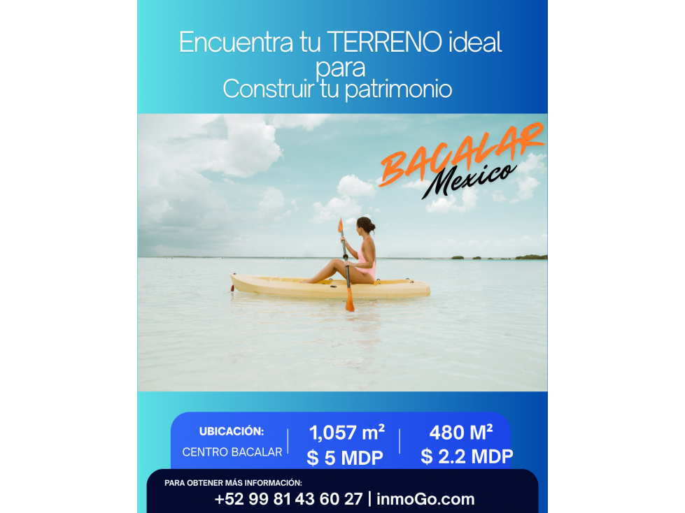 Venta Terreno Bacalar 1,057 m2 $5 MDP - 2