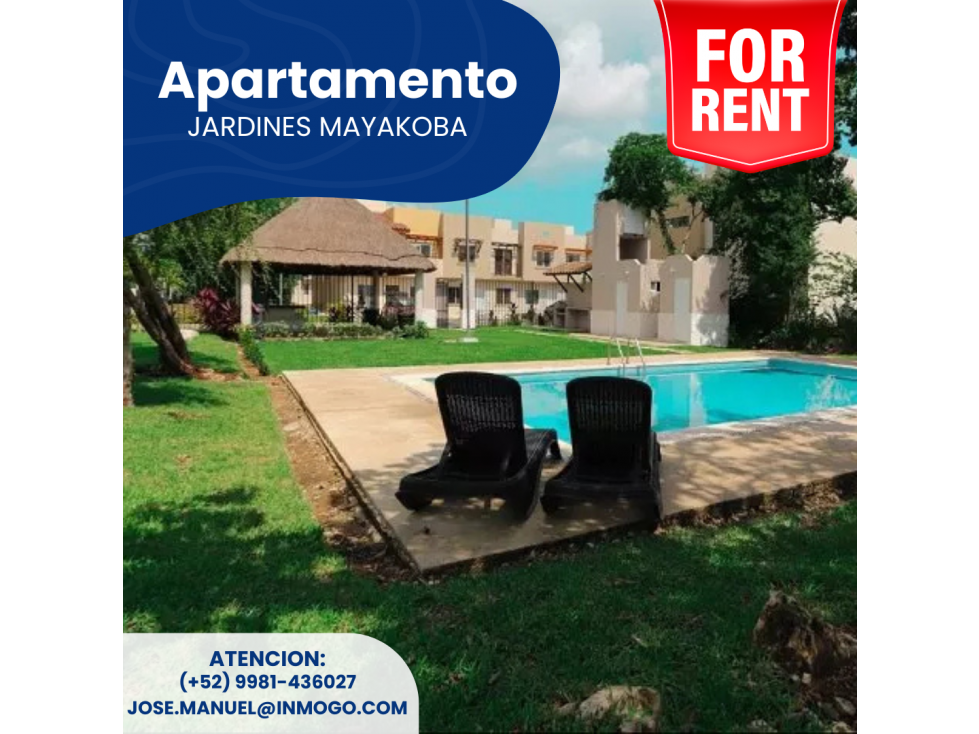 Departamento Renta Jardines Ciudad Mayakoba $12,500 Nuevo - 1