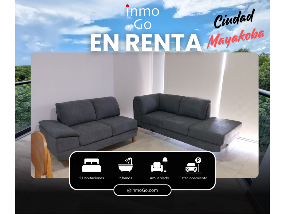 Renta Departamento Amueblado Mayacoba $23.8Mil Playa del carmen — foto 3