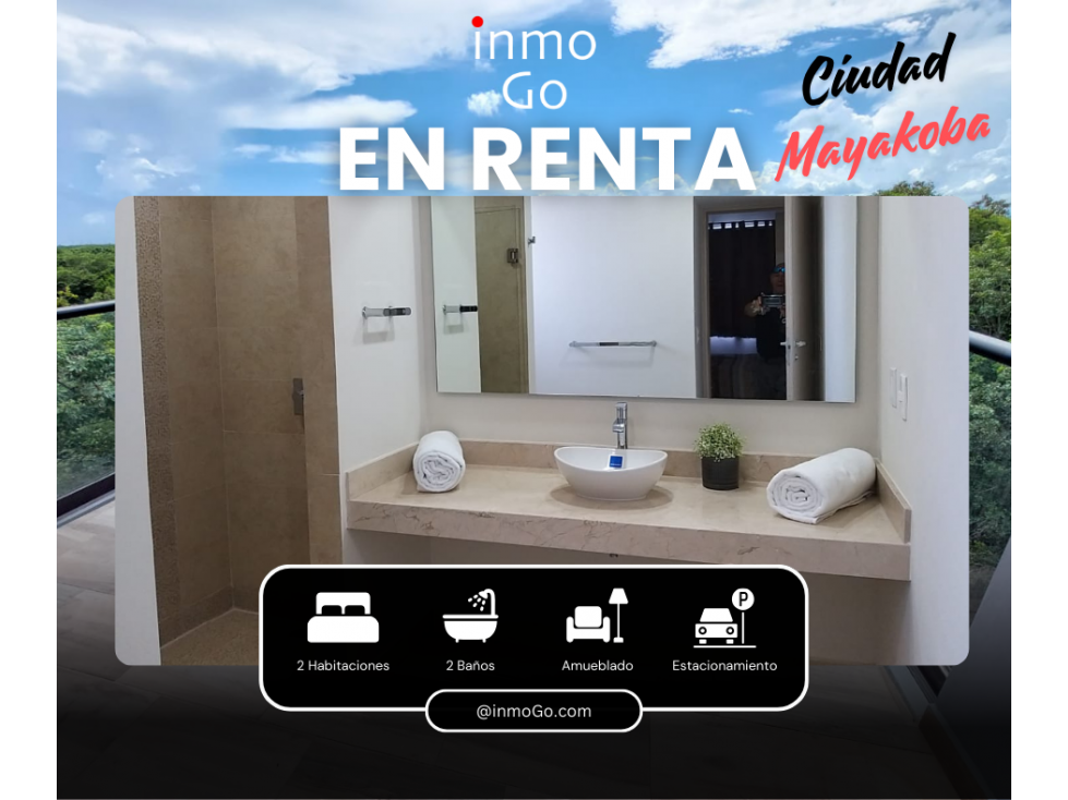 Renta Departamento Amueblado Mayacoba $23.8Mil Playa del carmen — foto 5