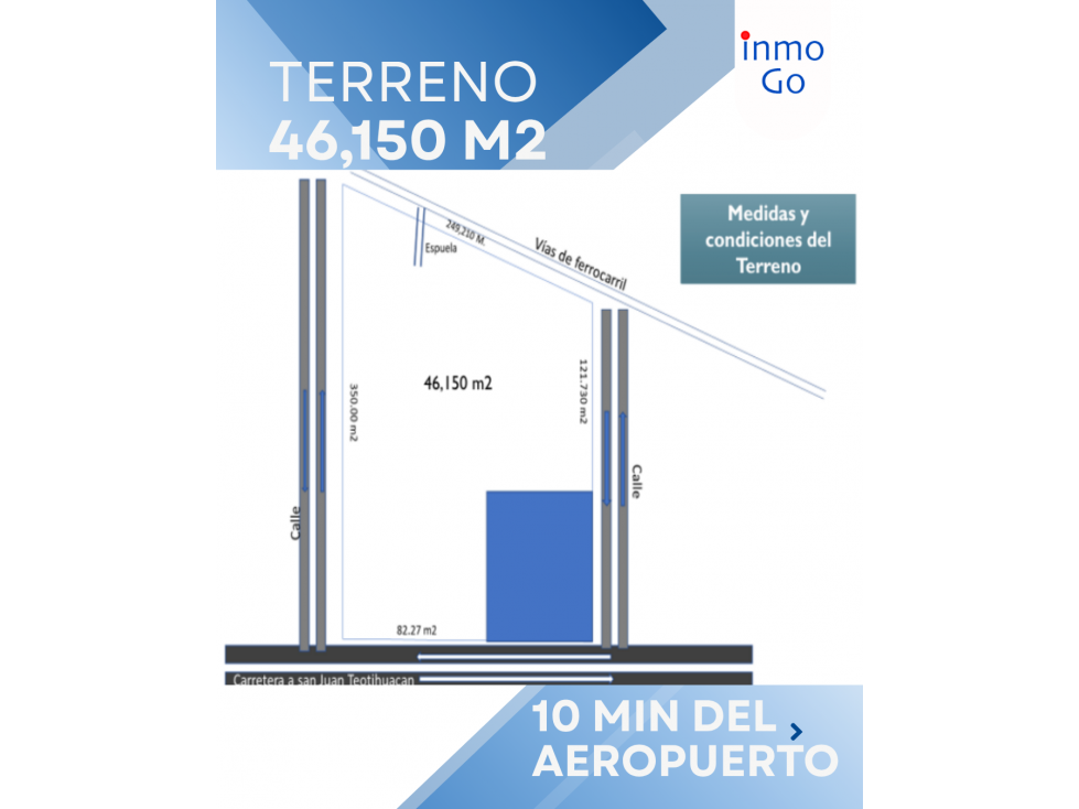 Terreno 4.6 ha, $1,350 m2, Tecamac - 2