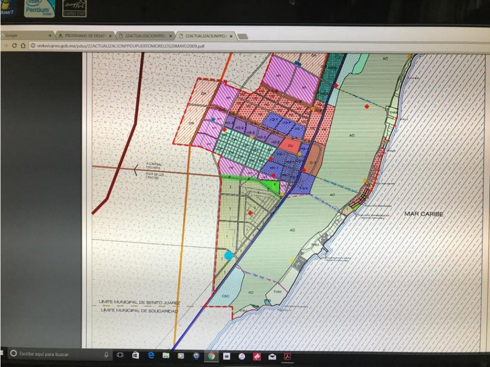 Venta-Terreno Pto Morelos 2a linea de playa - 6,400 m2 / 960,000 USD - 6