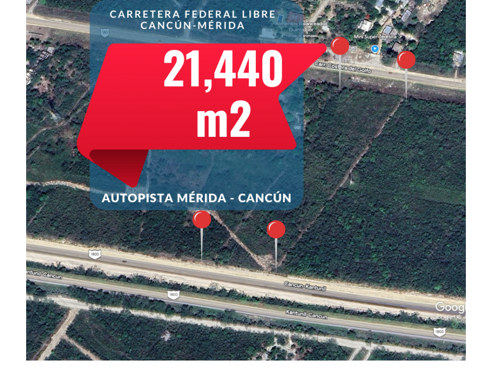 Venta Terreno, $21.5 MDP, Carretera Cancún-Mérida. Ejido V. Bonfil - 3