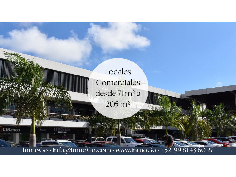 Local Comercial Renta Cancun Av Huayacan con Alamos $550 m2 - 2