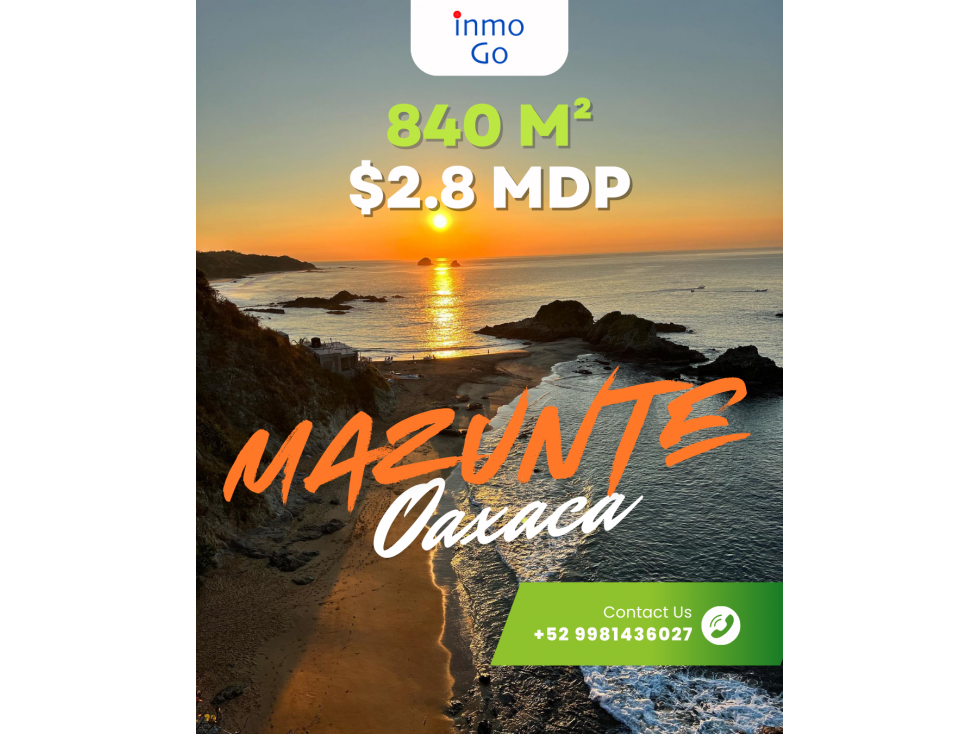 Venta Terreno Mazunte Oaxaca $2.8 MDP 840 m2 - 3